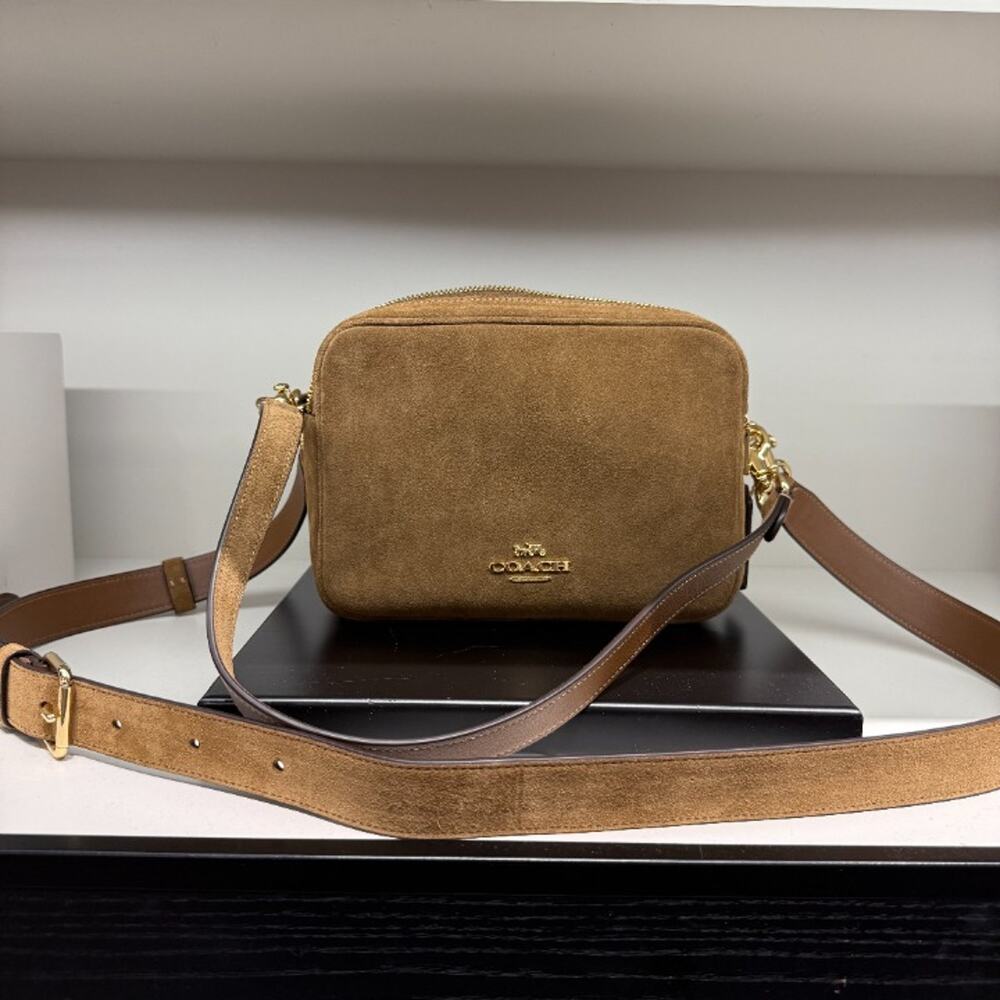 New‼️Coach Carey Crossbody Bag CGG24 suede/Cedar